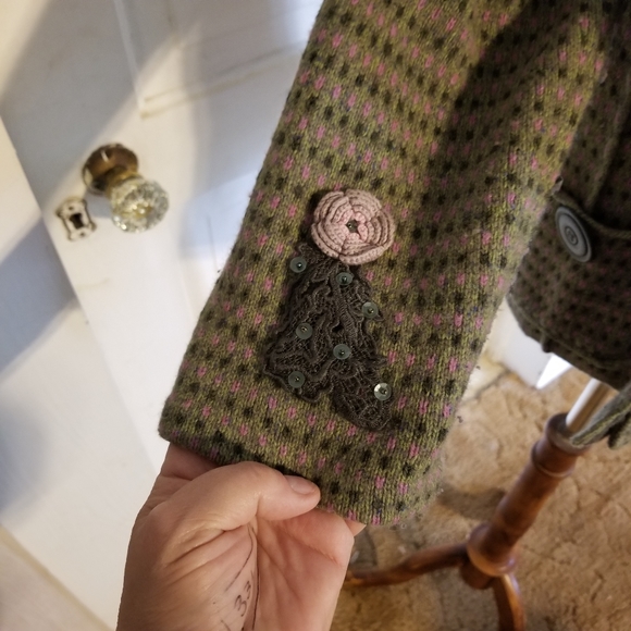 Beautiful BoHo sweater jacket by Sigrid Olsen sz L - Picture 7 of 9